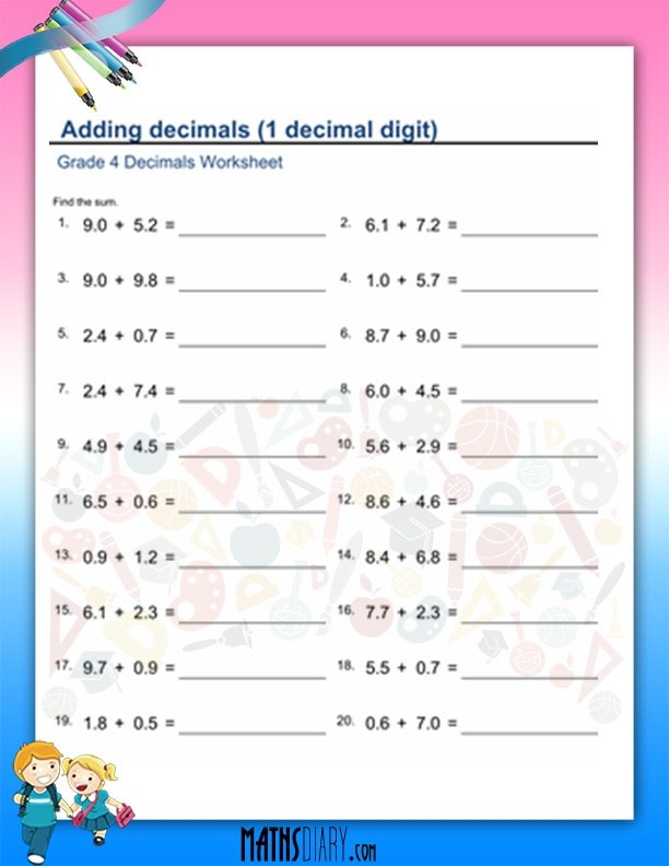 GRADE 4 MATHS FRACTIONS TO DECIMAL WORKSHEET Worksheets Library