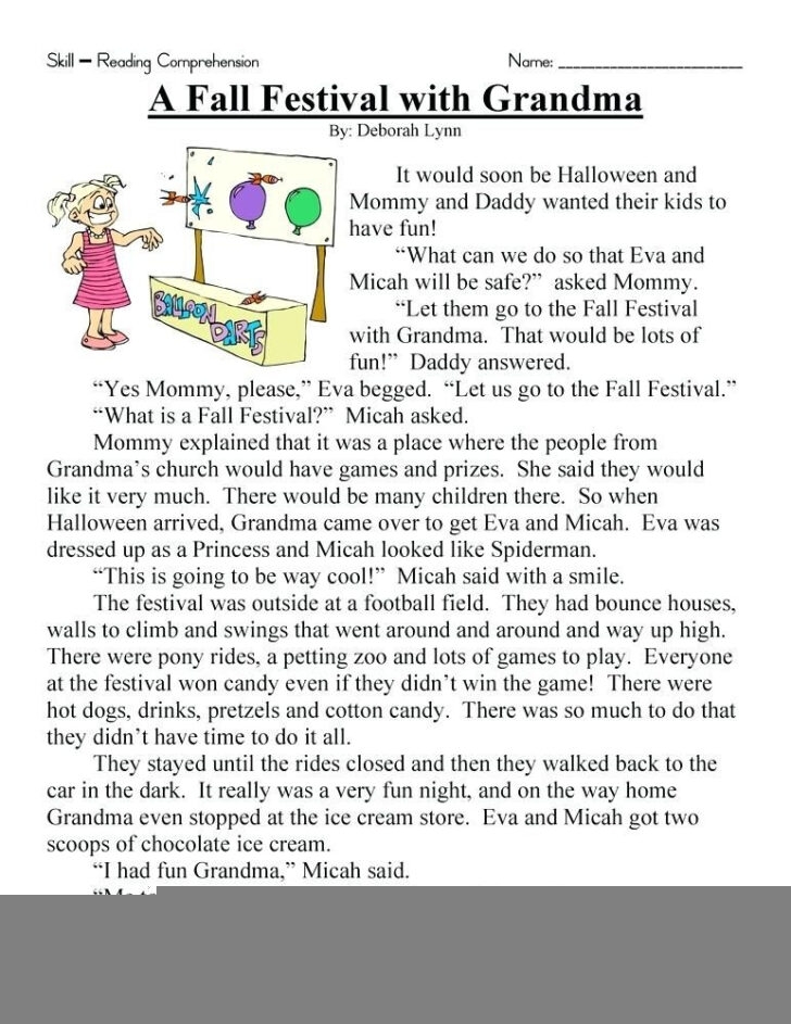 Grade 7 Short Stories With Comprehension Questions Reading