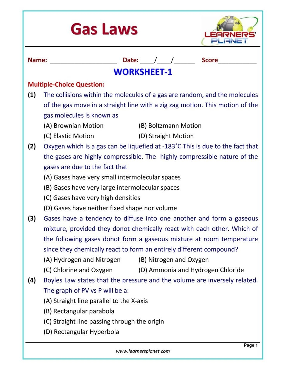 Grade 9 Science Olympiad Gas Laws Magazine Get Your Digital 