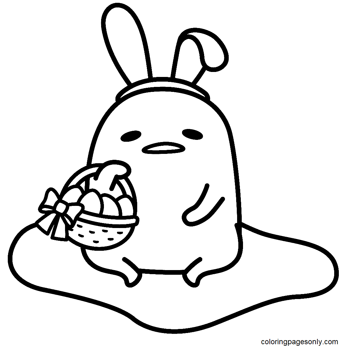 Gudetama Coloring Pages