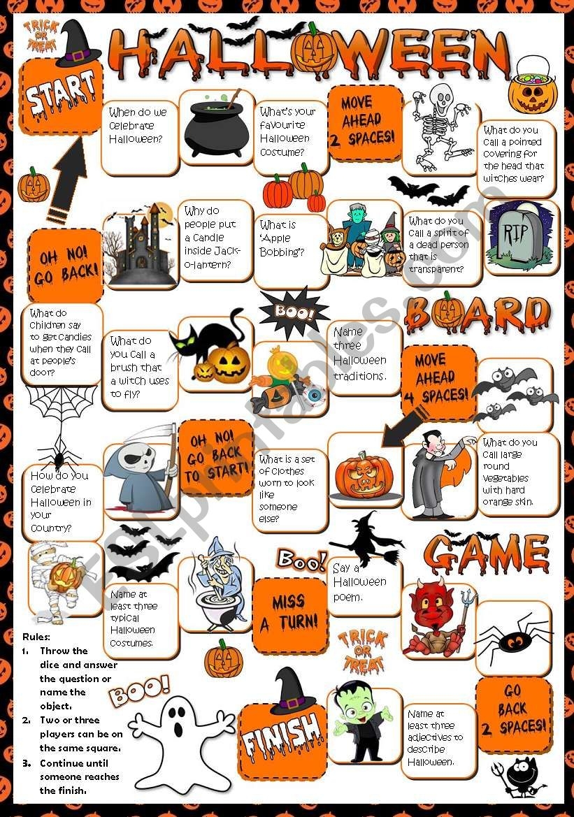 Halloween Board Game Printable