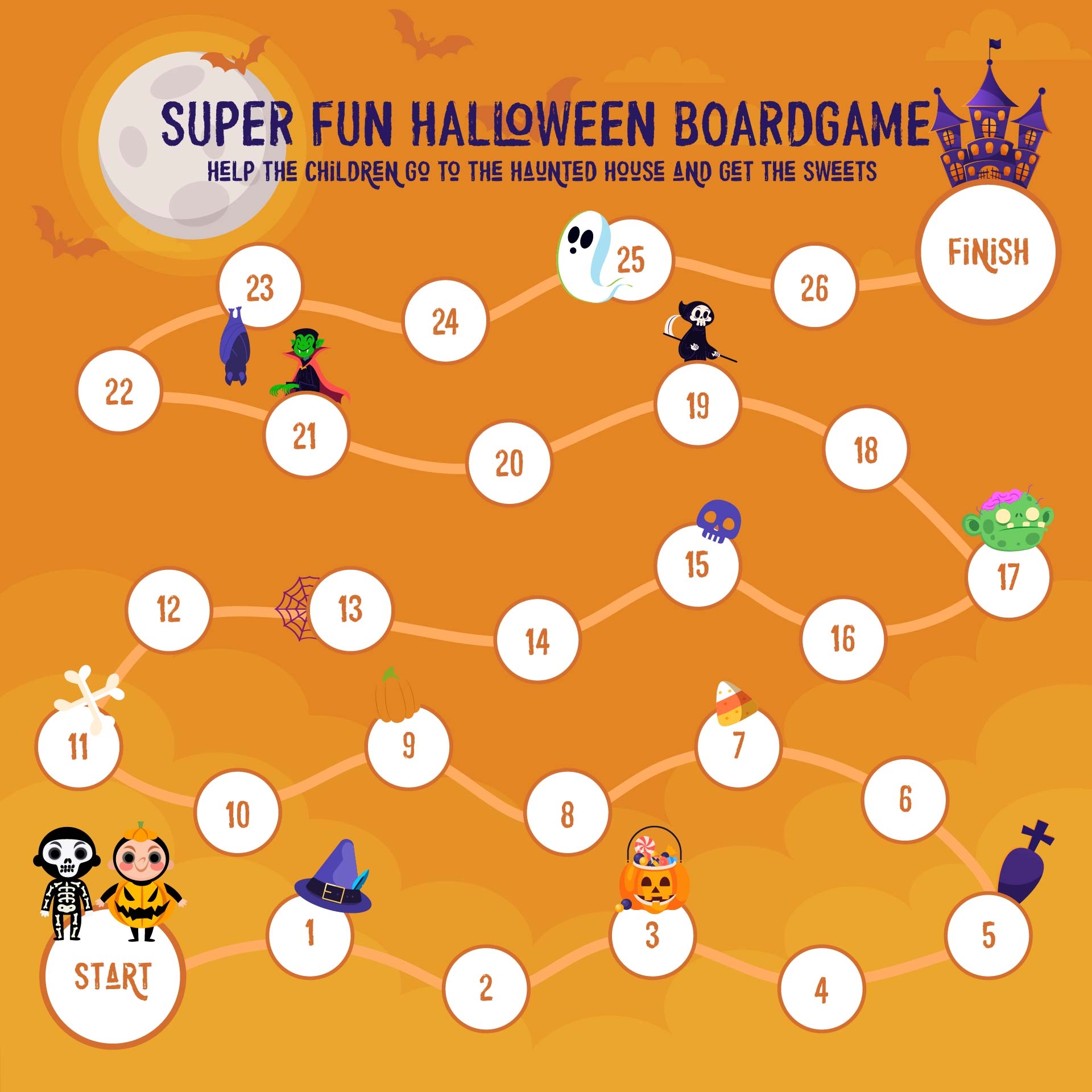 halloween printable board game
