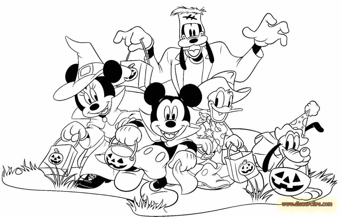 Halloween Mickey Mouse Coloring Pages Coloring Home