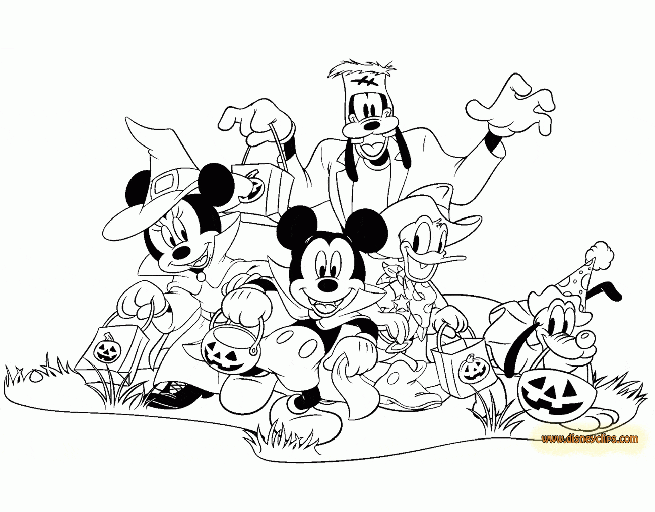 Halloween Mickey Mouse Coloring Pages Coloring Home