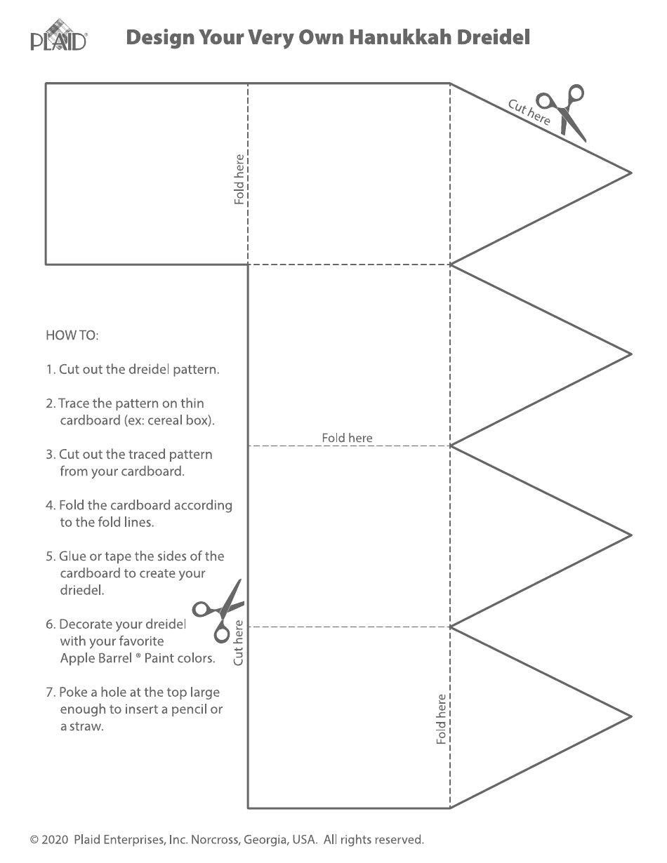 hanukkah dreidel template