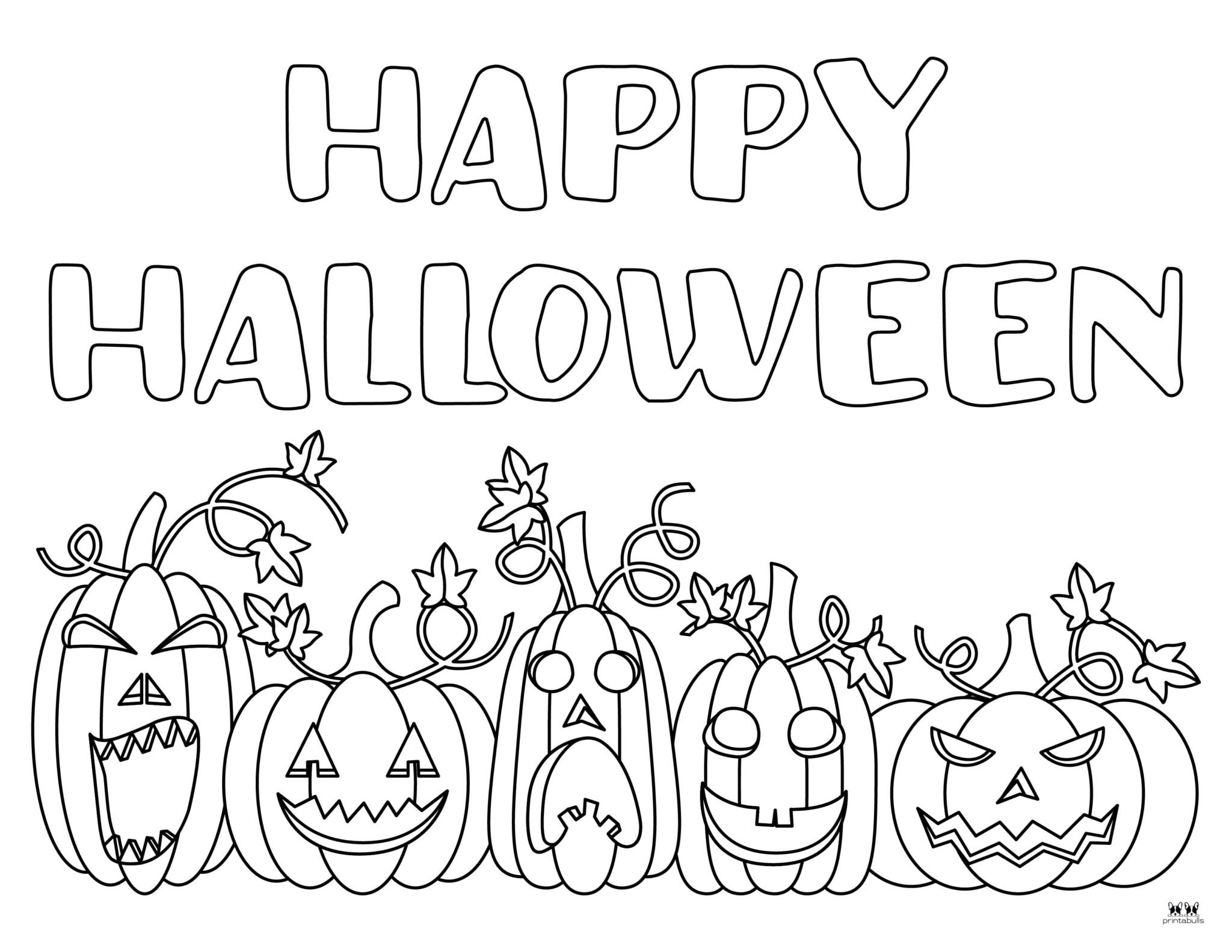 Happy Halloween Coloring Pages 28 FREE Pages Printabulls