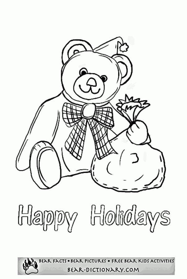 Happy Holidays Coloring Pages Coloring Home
