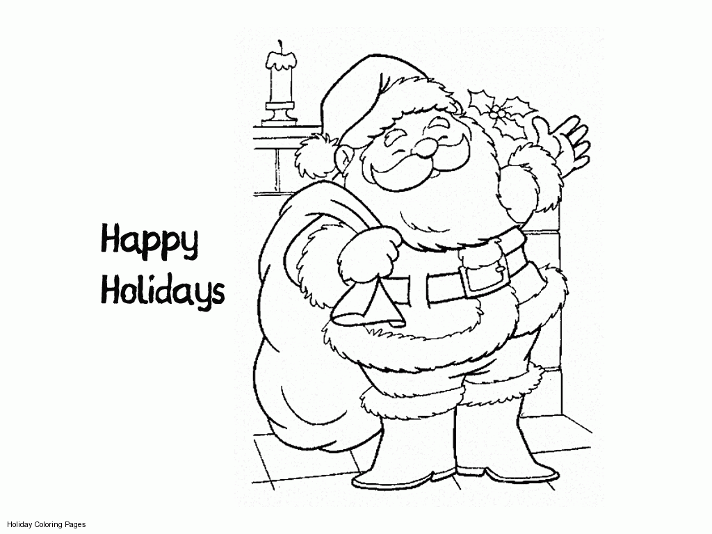Happy Holidays Coloring Pages Printable Coloring Home