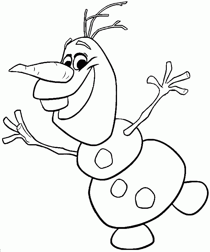 Happy Olaf Coloring Page Free Printable Coloring Pages For Kids