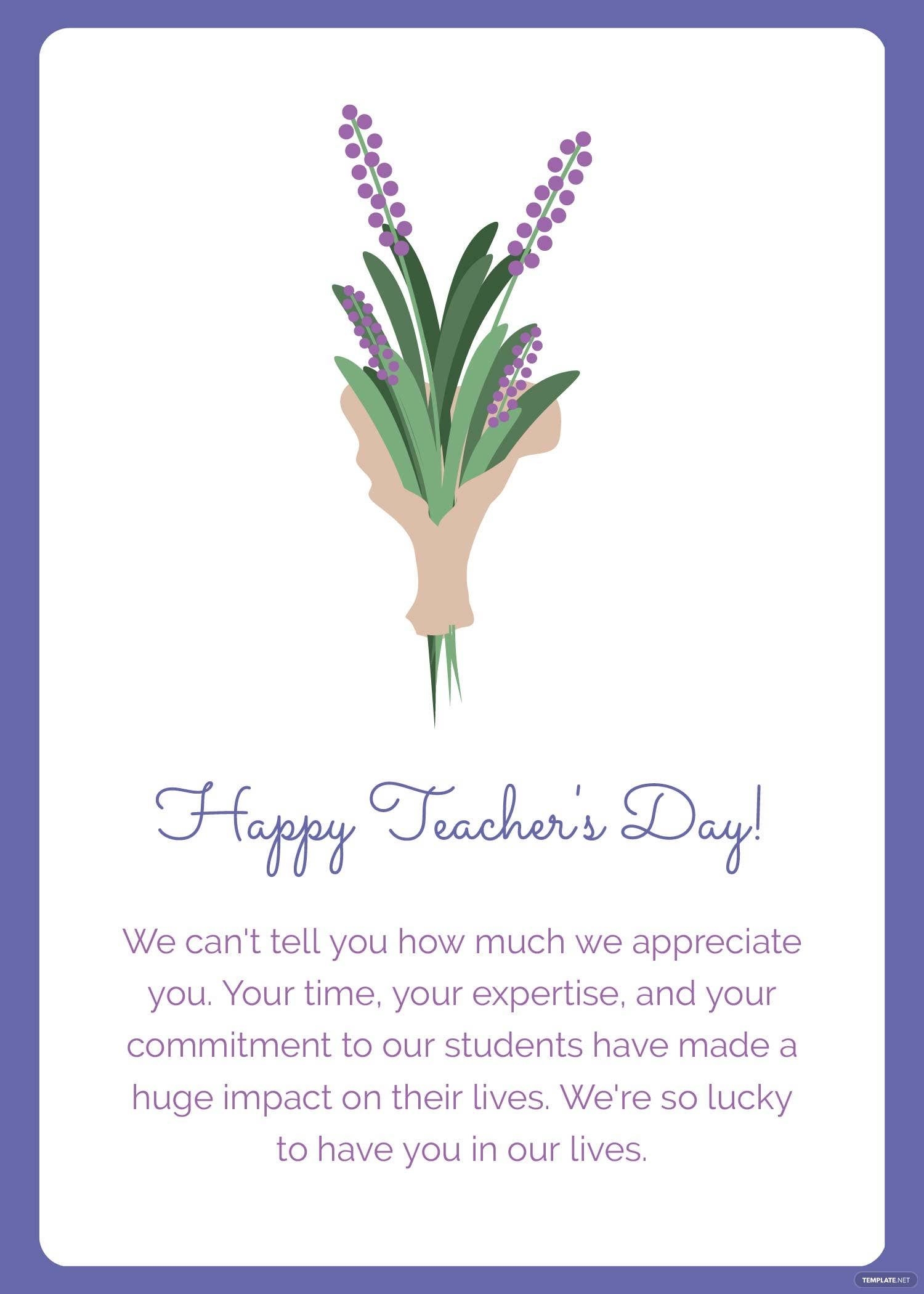 teacher appreciation happy teachers day card printable