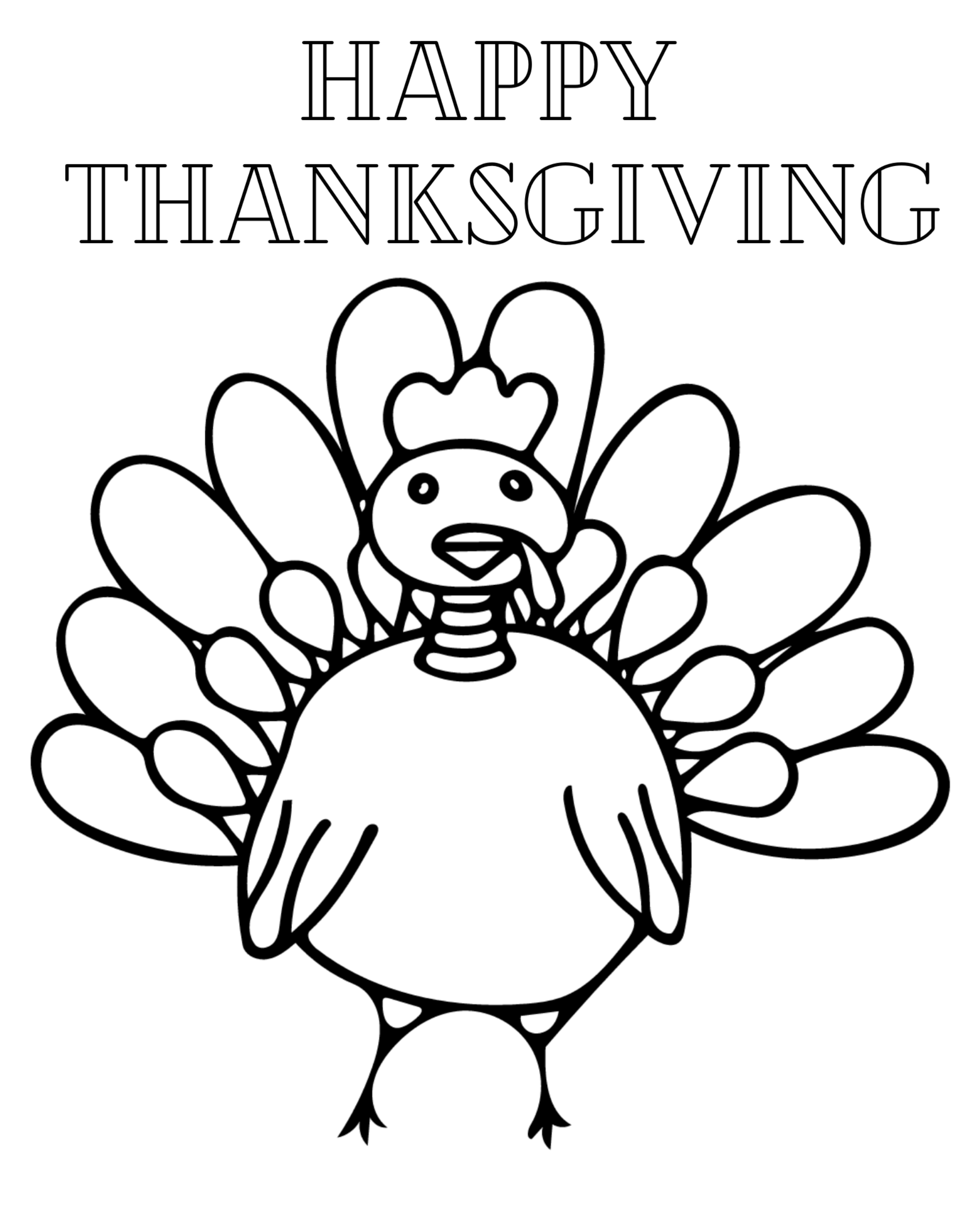 Happy Thanksgiving Coloring Page