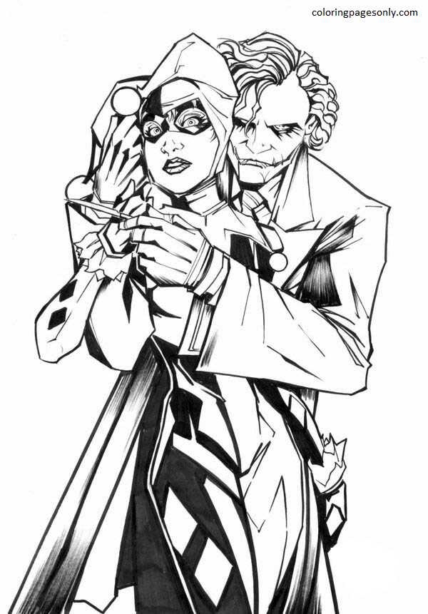 Harley Quinn Coloring Page