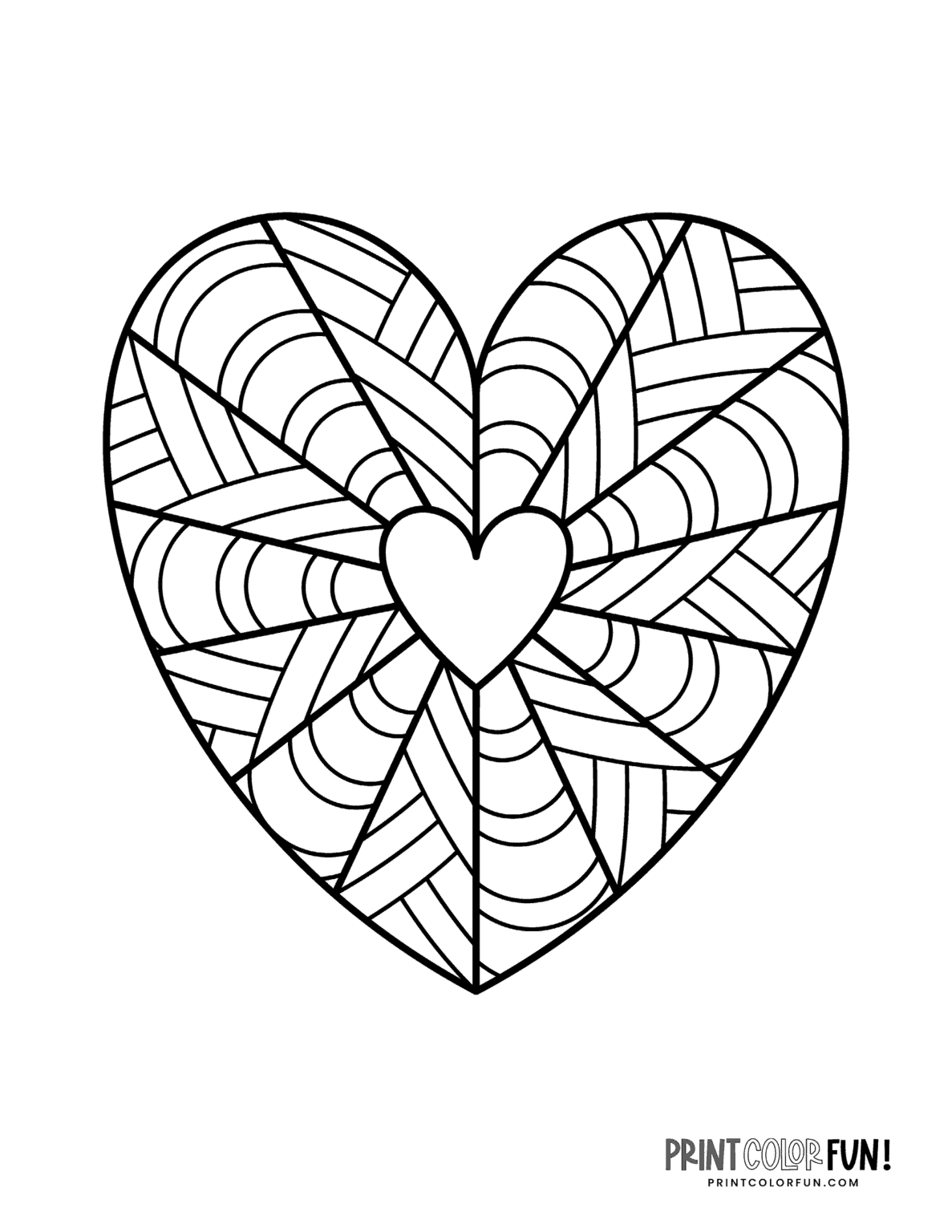 Heart Printable Coloring Page