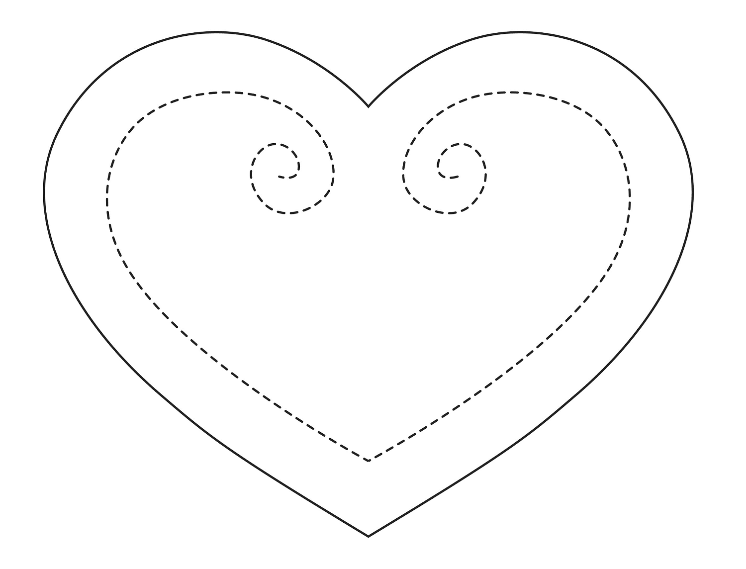 free heart printable template