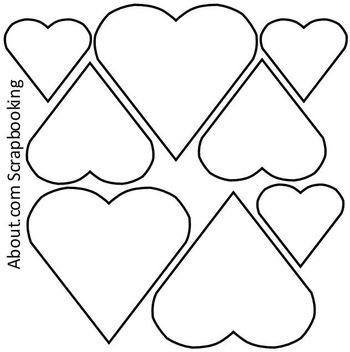 free heart template assorted sizes