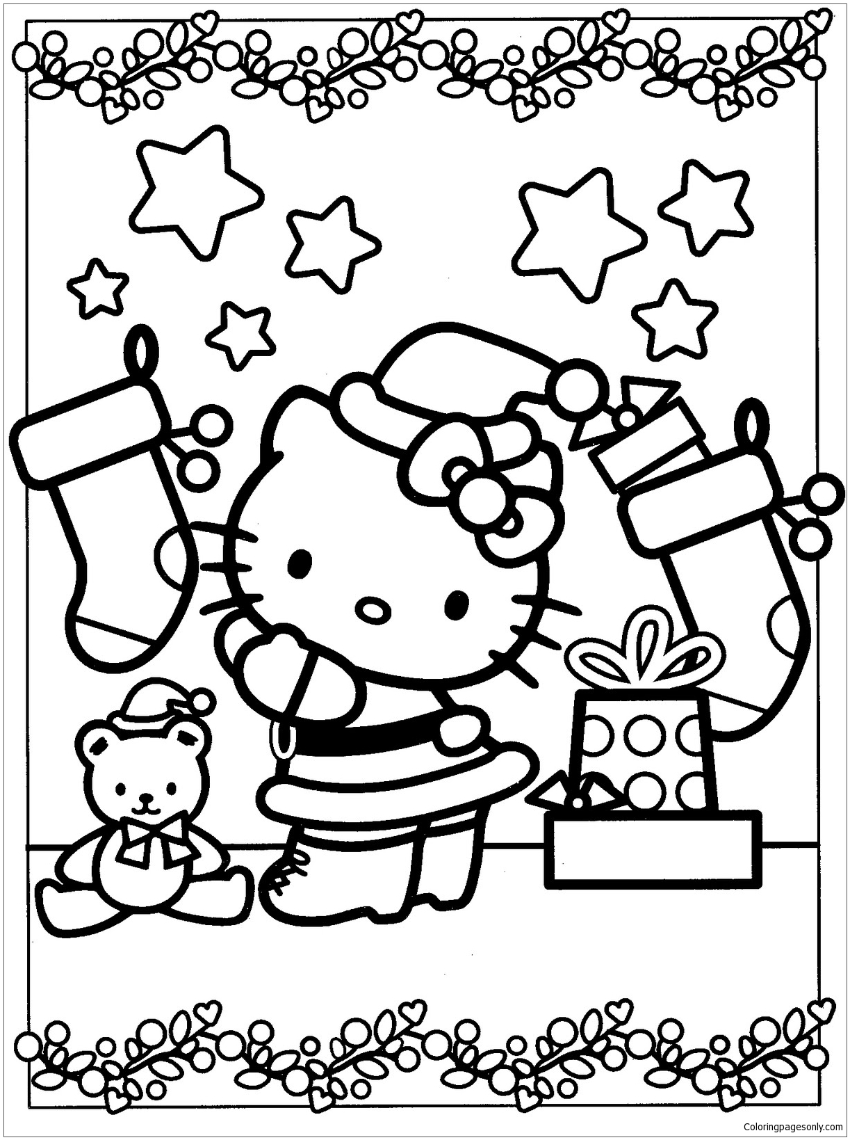 Free Printable Coloring Pages Of Hello Kitty