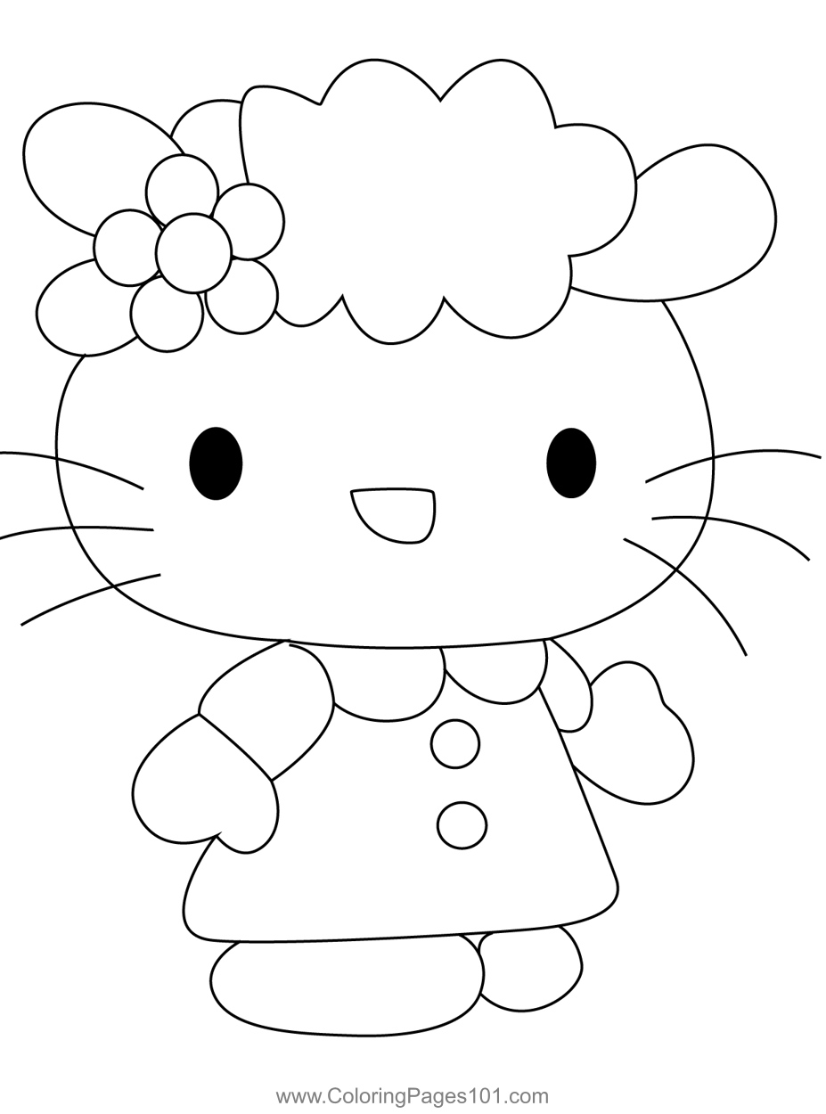 Hello Kitty Coloring Pages For Free