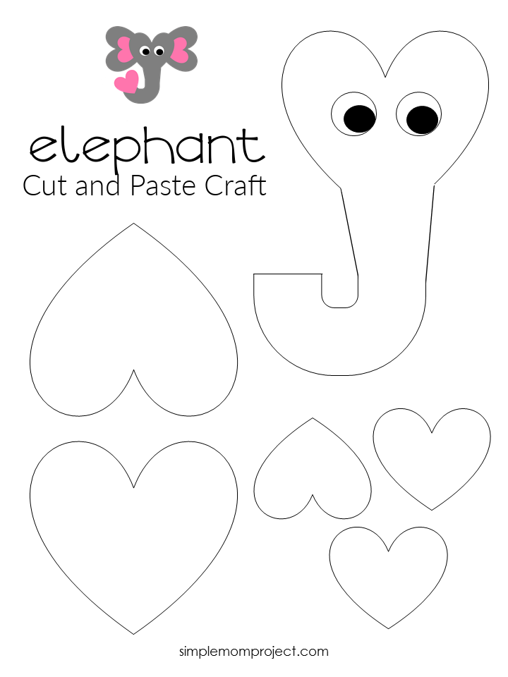Here s A Fun Very Cute Heart Elephant Craft For Your Kids To Enjoy