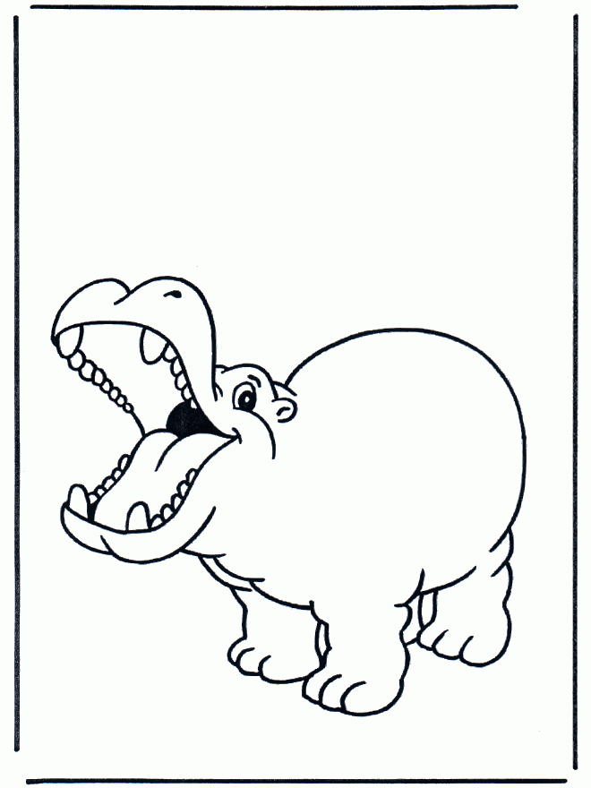 Hippopotamus Coloring Pages Coloring Home