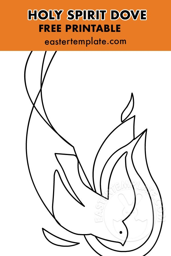 Holy Spirit Dove Printable Easter Template