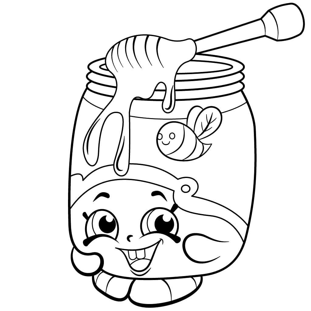 Honeeey Shopkins Coloring Page Free Printable Coloring Pages For Kids