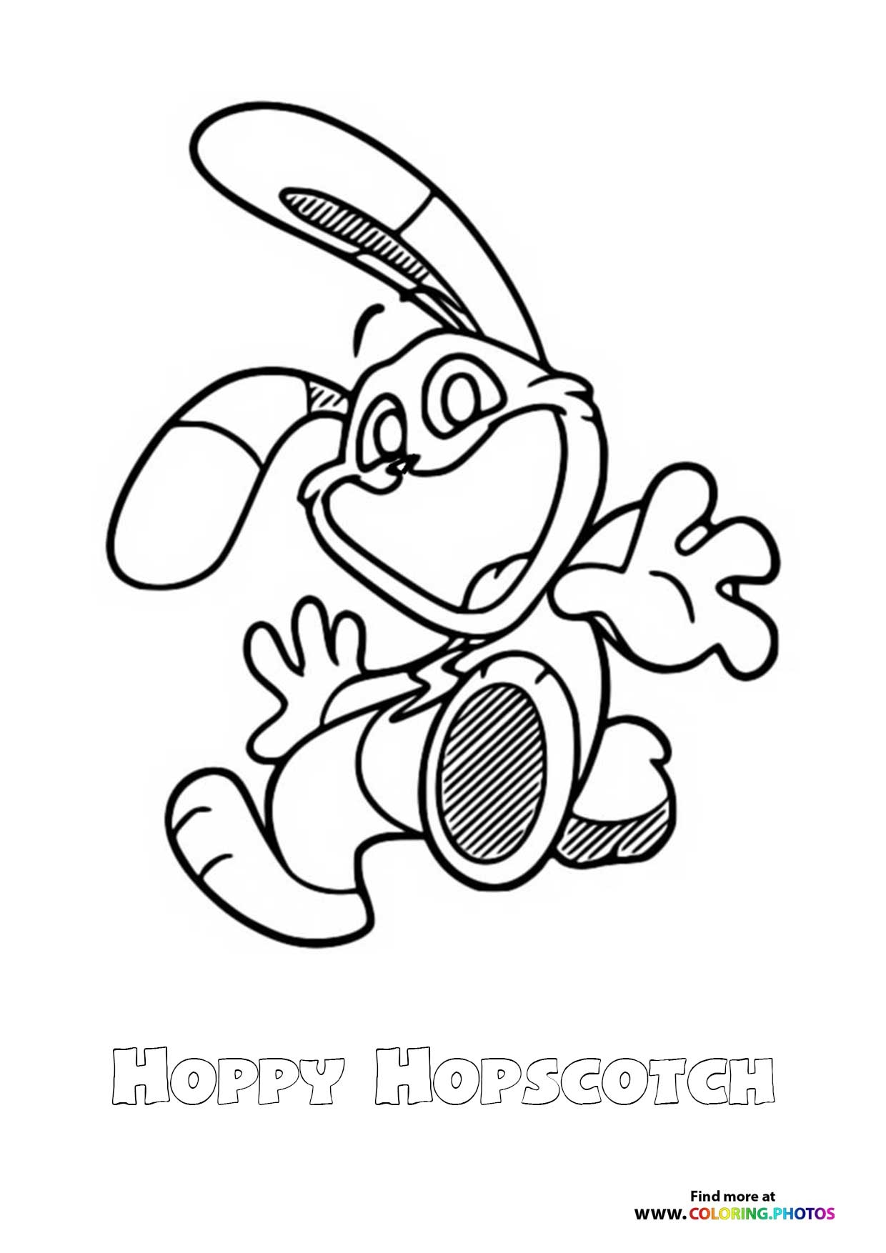Hoppy Hopscotch Coloring Pages For Kids