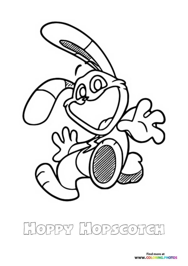Hoppy Hopscotch Coloring Pages For Kids