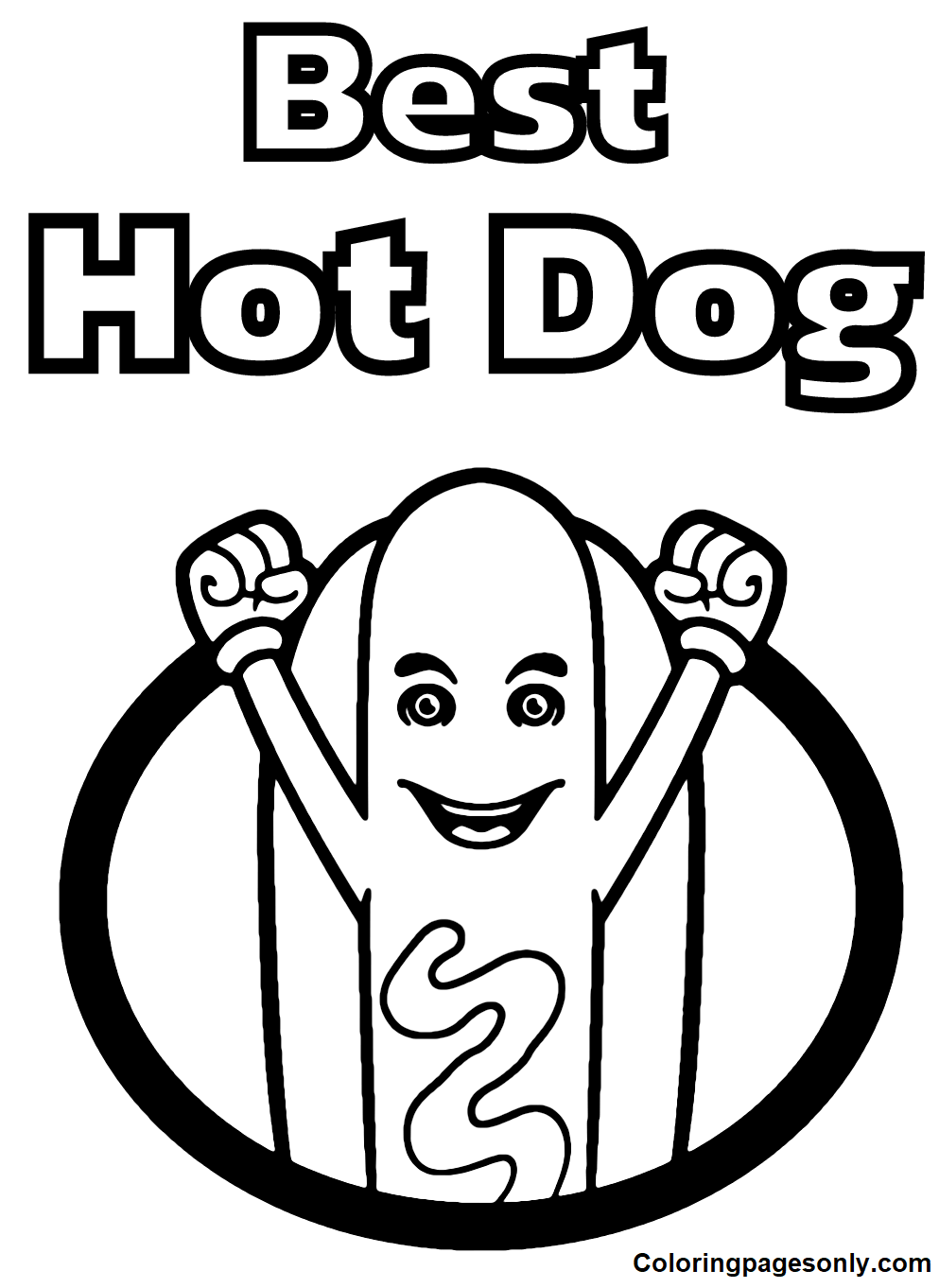 Hot Dog Coloring Pages Coloring Pages For Kids And Adults