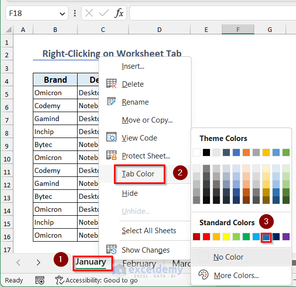 worksheet tab excel