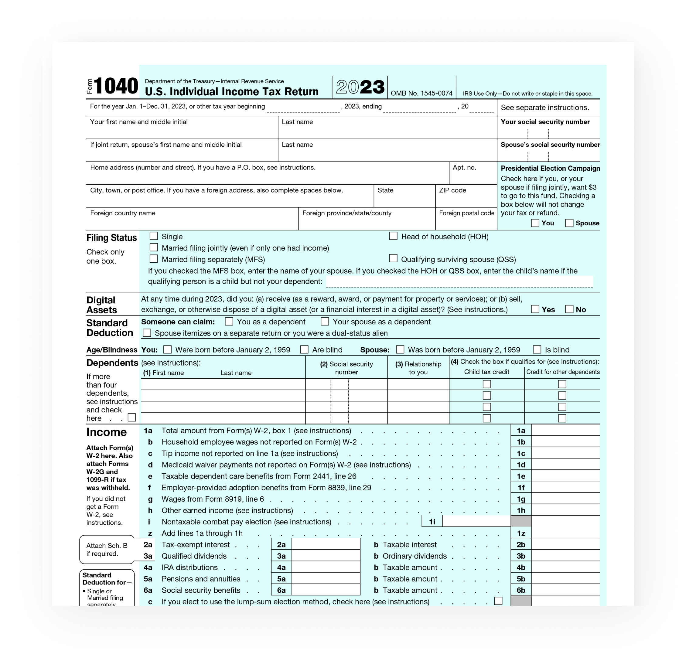 How To Fill Out IRS Form 1040 What Is IRS Form 1040 ES Worksheets 