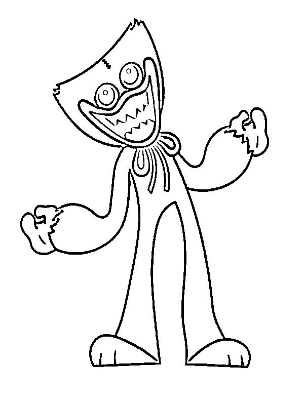 Huggy Wuggy Coloring Page Funny Coloring Pages