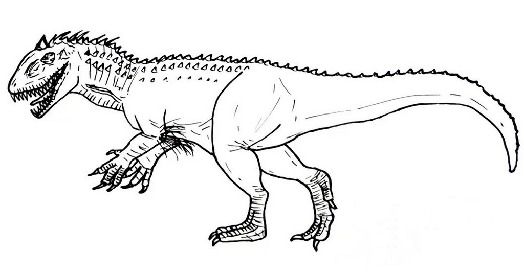 Hybrid Dinosaur Indominus Rex Coloring Picture Coloring Pages