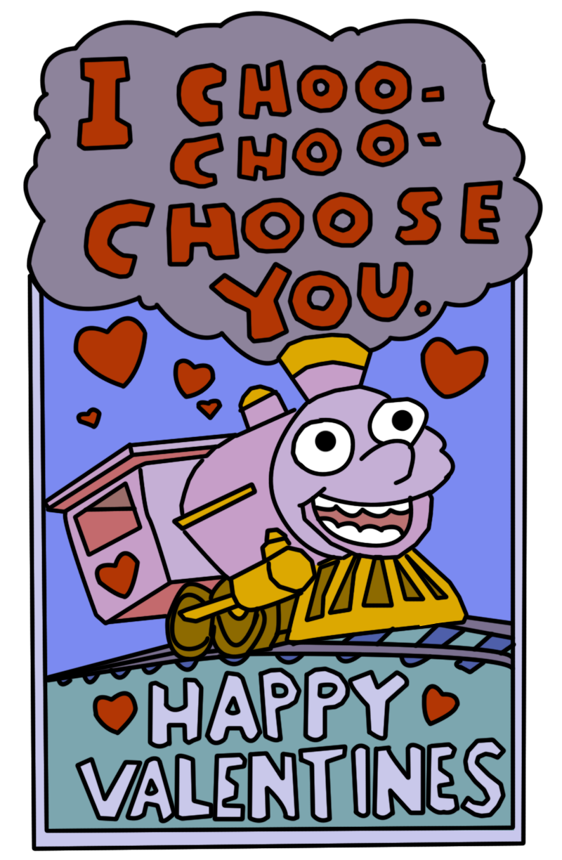 simpsons i choo choo choose you printable card