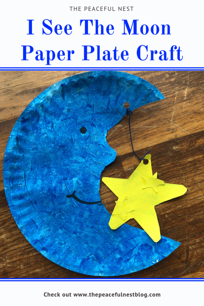 I See The Moon Craft For Preschoolers Toddler Activity Crafts Paper 