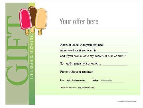 beige cream gift certificate template