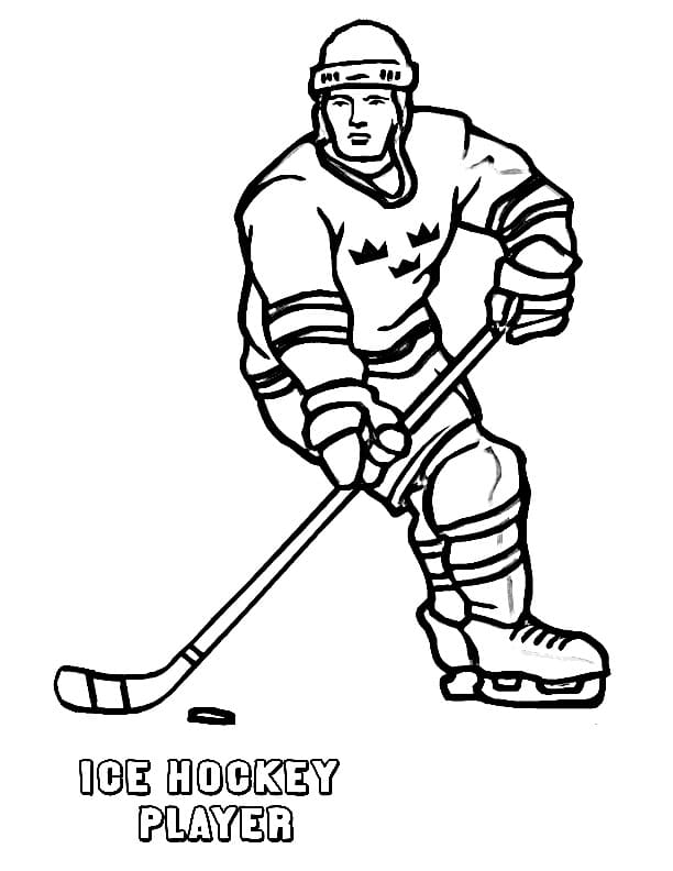 Ice Hockey Player Coloring Page Free Printable Coloring Pages For Kids