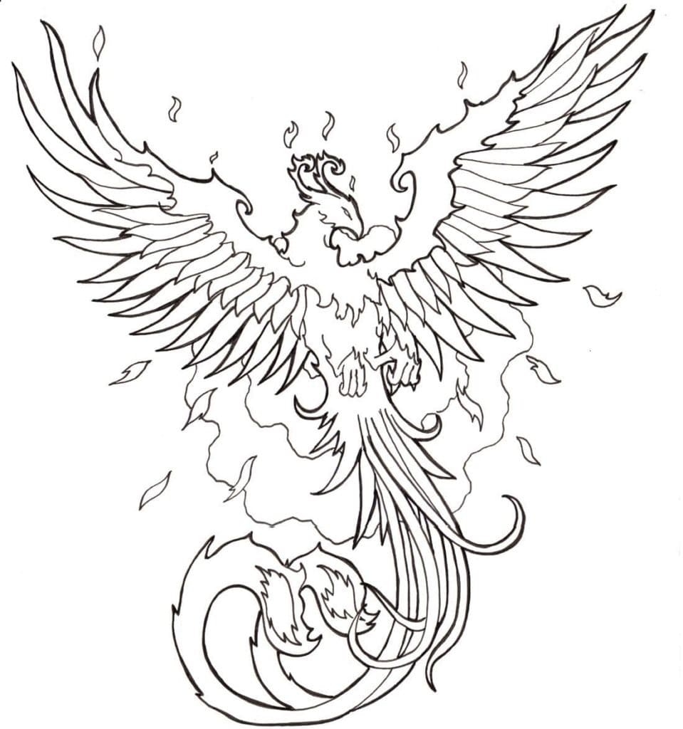 Phoenix Coloring Page