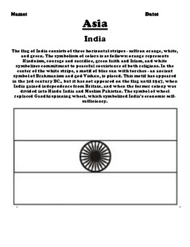 India Flag Create Your Own Flag Worksheet By Pointer Education