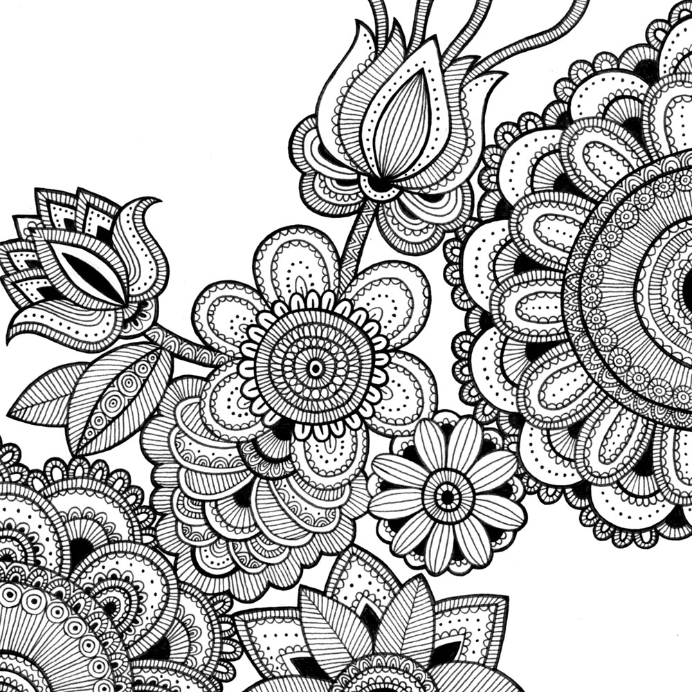 Intricate Design Coloring Page Coloring Home