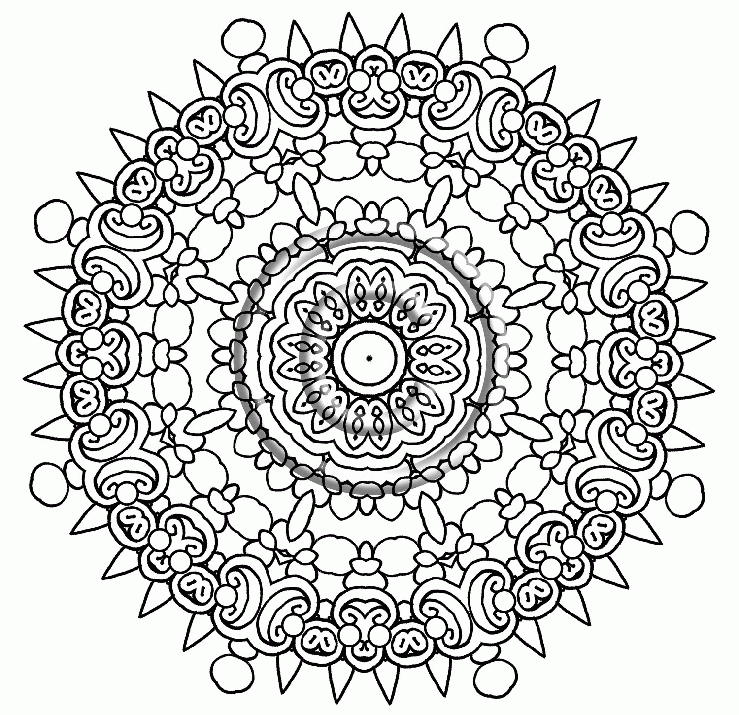 Intricate Mandala Coloring Pages Coloring Home
