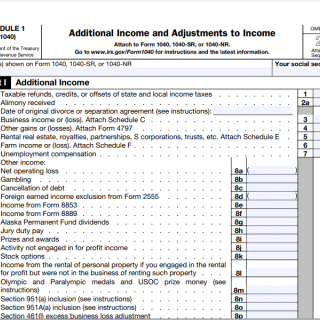 1040 worksheet
