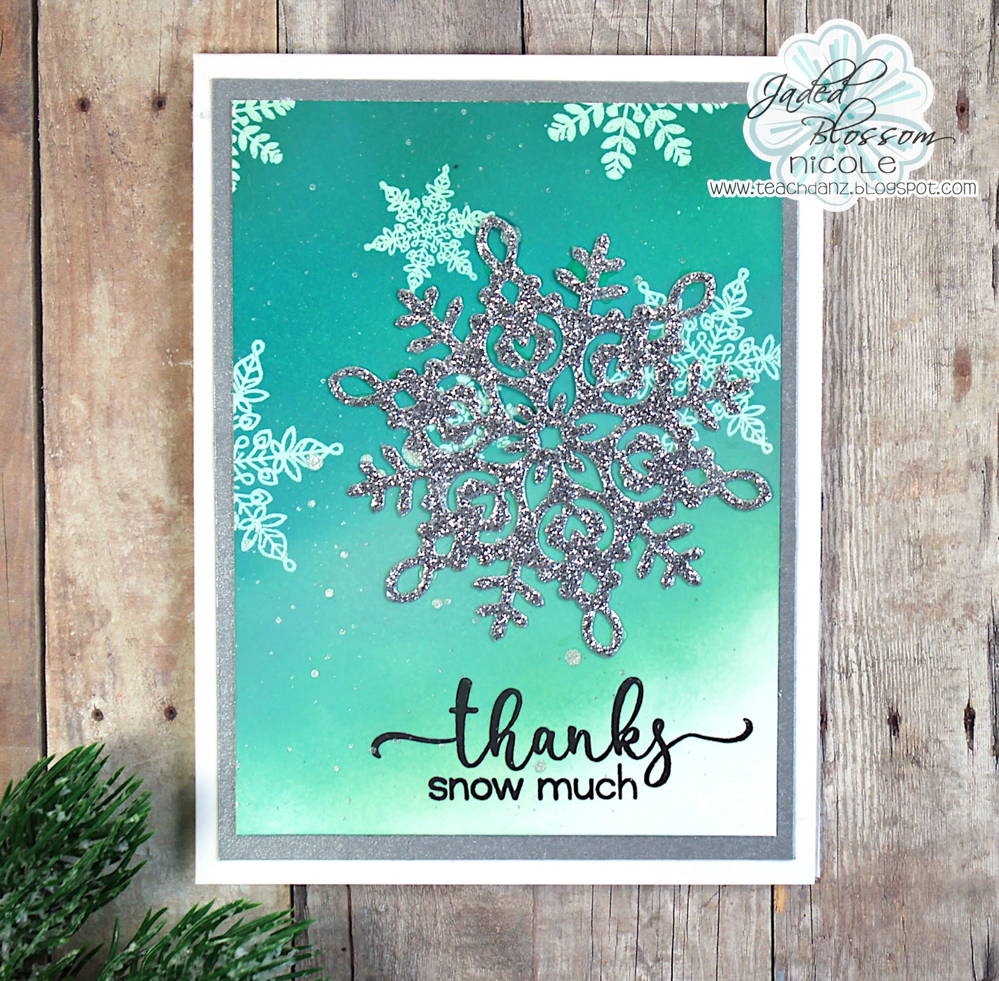 Jaded Blossom Winter Thank You Cards