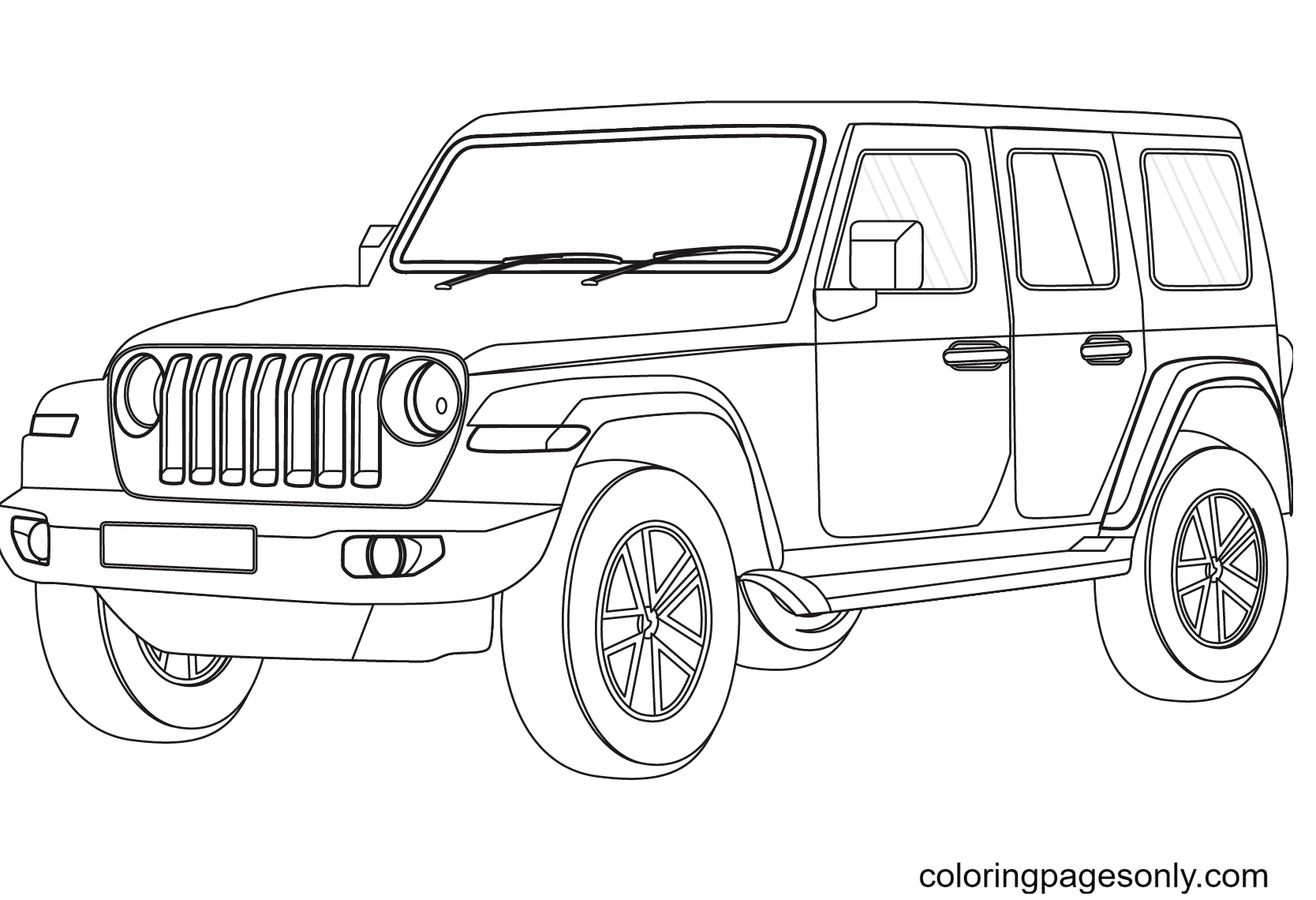 Jeep Coloring Page