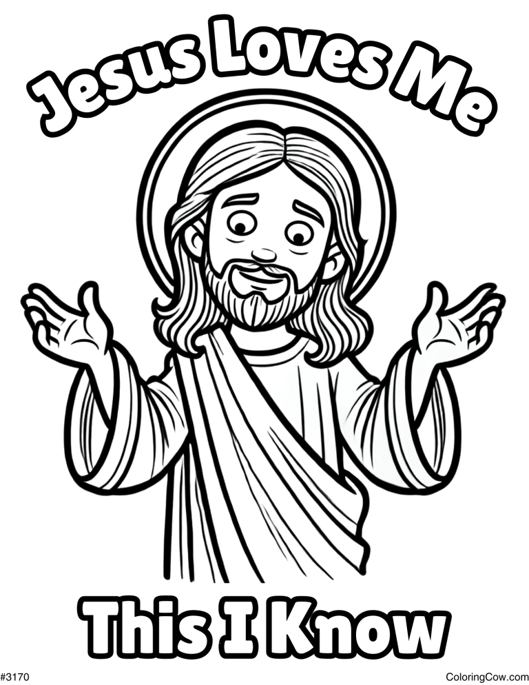 Jesus Loves Me Coloring Page