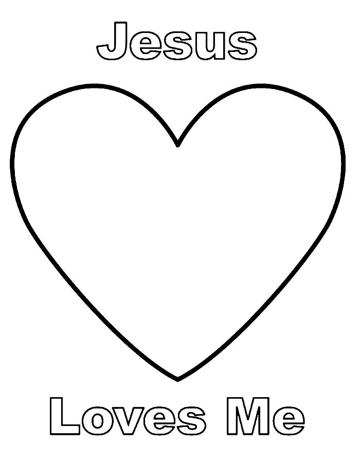 Jesus Loves Me Coloring Page