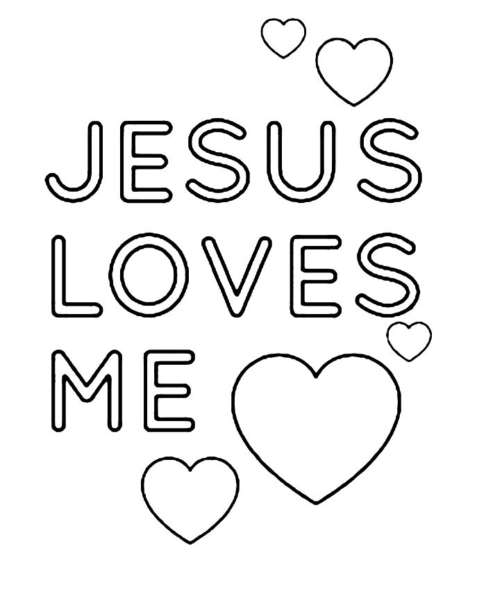 Jesus Loves Me Coloring Pages Free Printable PDF 