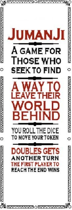 Jumanji Board Game Rules Printable