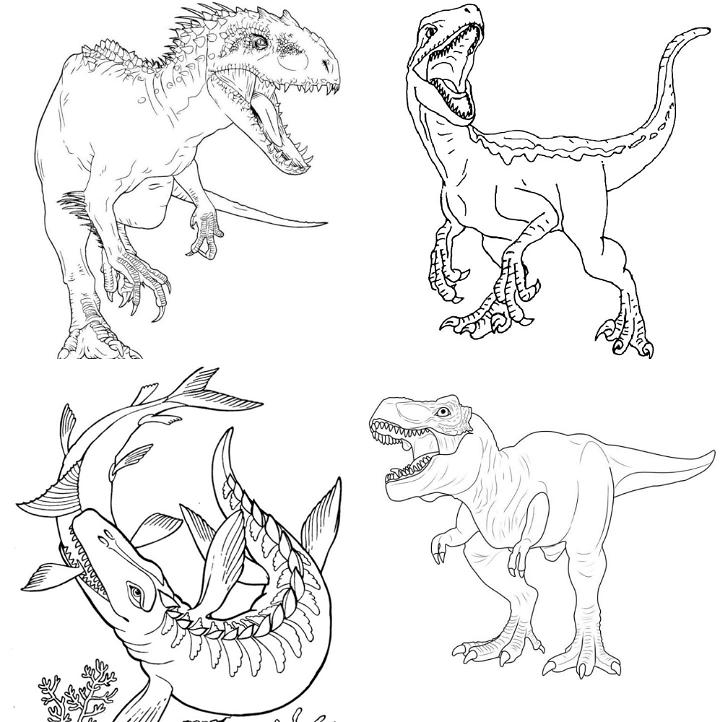 Jurassic World Color Pages