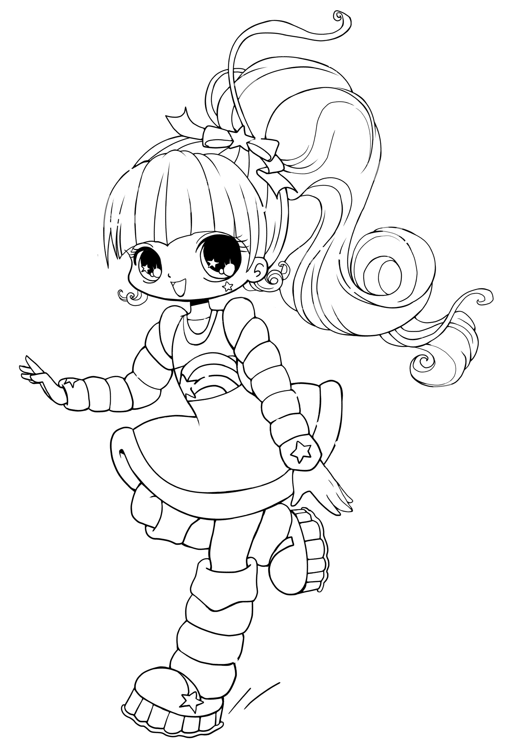 cute kawaii coloring pages for girls printable