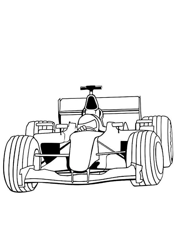 Racecar Coloring Page
